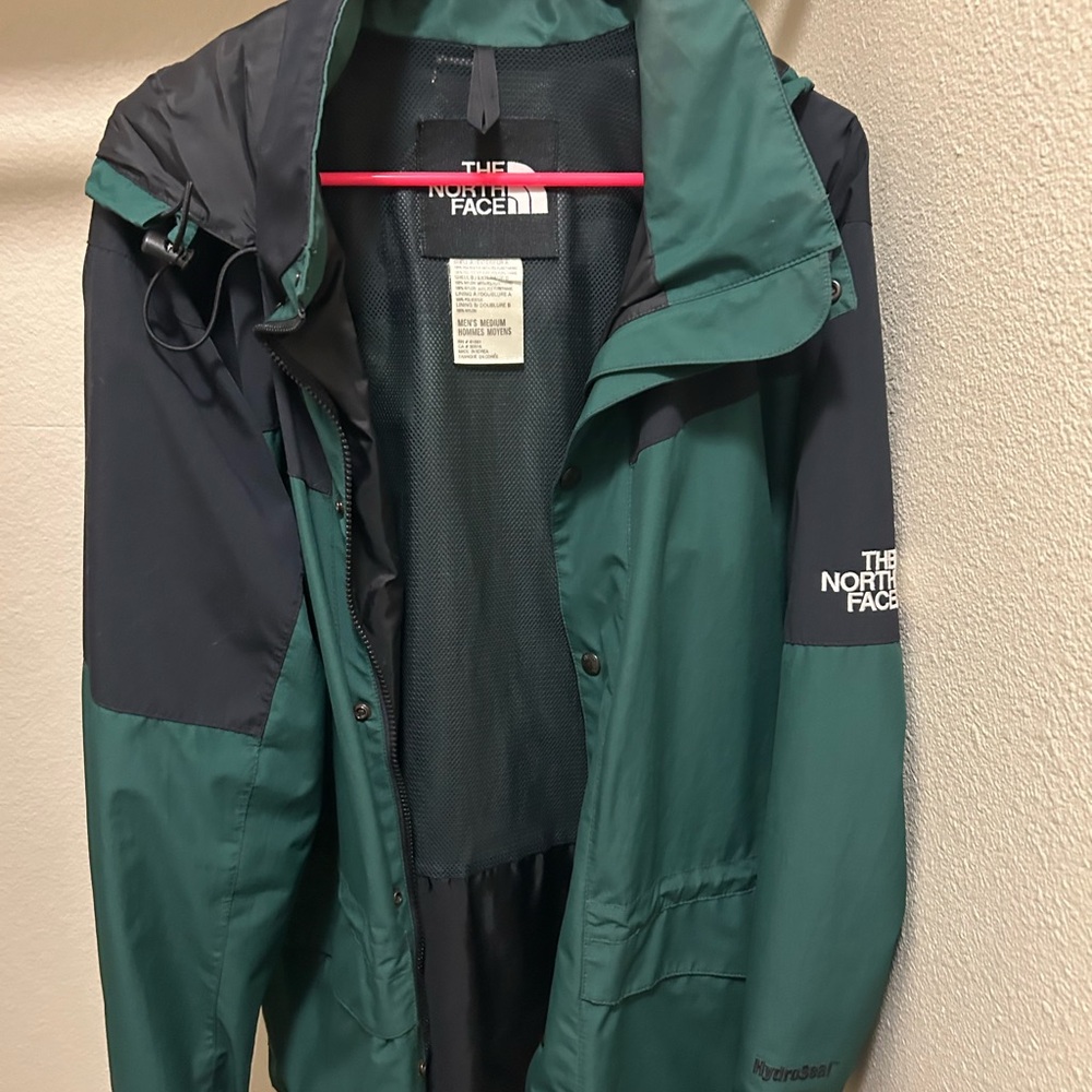 90s The North Face Dark Green Hydroseal Windbreaker/Jacket - Picture 2 of 7